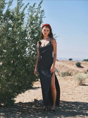 Eaves Polka Dot Maxi Dress